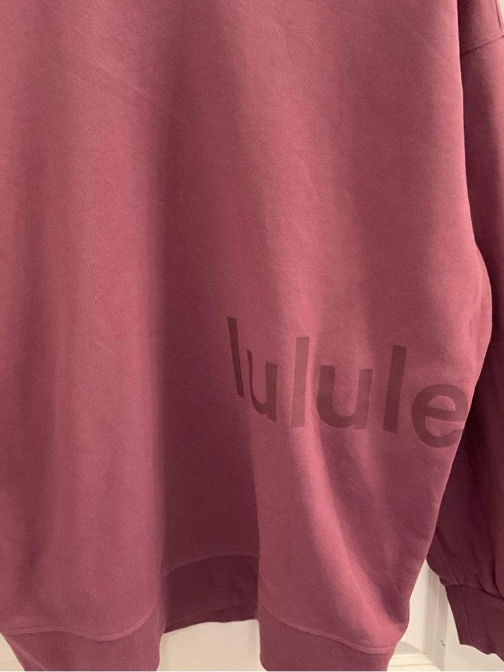 Lululemon Perfectly Oversized Crew Graphic - Size 4 - Vintage Plum - Picture 4 of 7